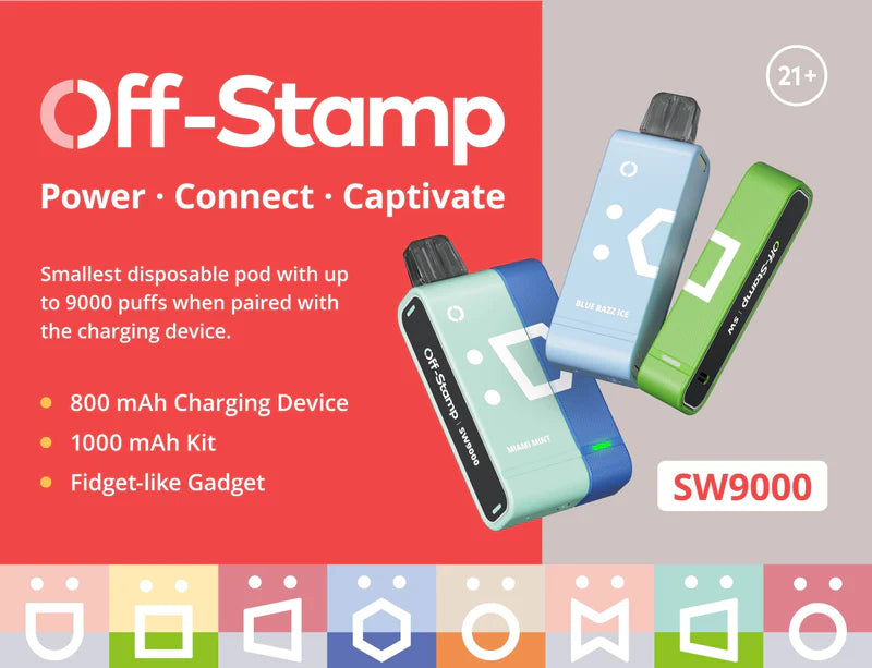 Off-Stamp SW9000 Disposable Kit Rechargeable Battery Replaceable – 9000 Puffs - Smok City