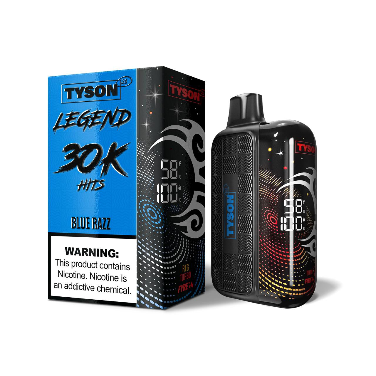 Tyson 2.0 Legend 30K Puffs 16ML Disposable Device With Triple Mesh Coil & Curved Screen With Adjustable Hit - Smok City