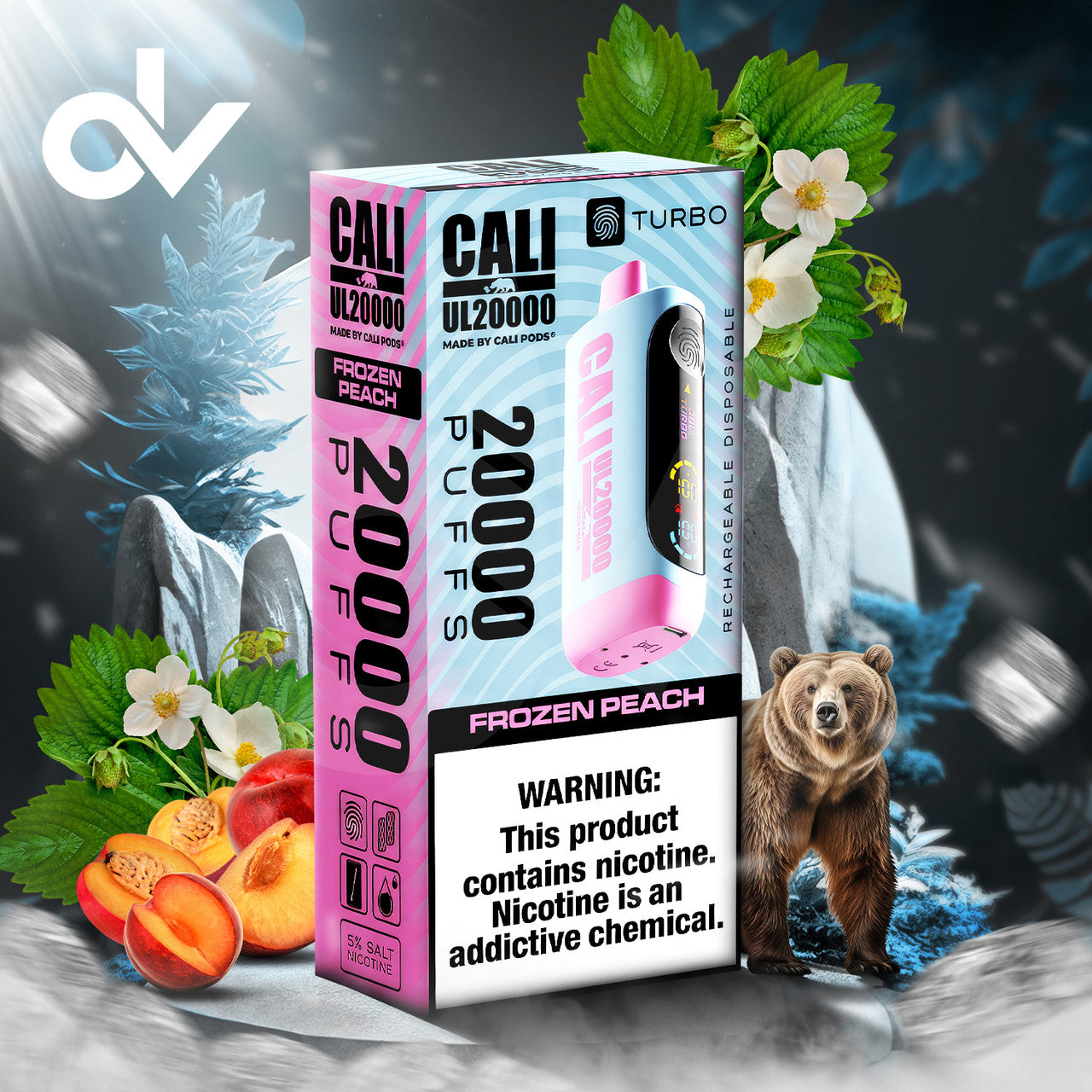 Cali UL20000 20ML 20K Puffs Disposable Vape Device With Turbo Touch & Big Screen Made By Cali Pods - Smok City