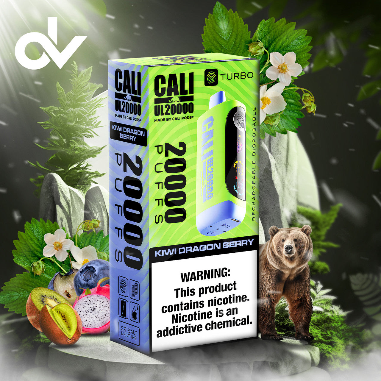 Cali UL20000 20ML 20K Puffs Disposable Vape Device With Turbo Touch & Big Screen Made By Cali Pods - Smok City