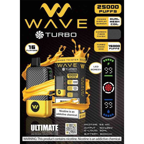 Wave Turbo 25000 puffs rechargeable disposable